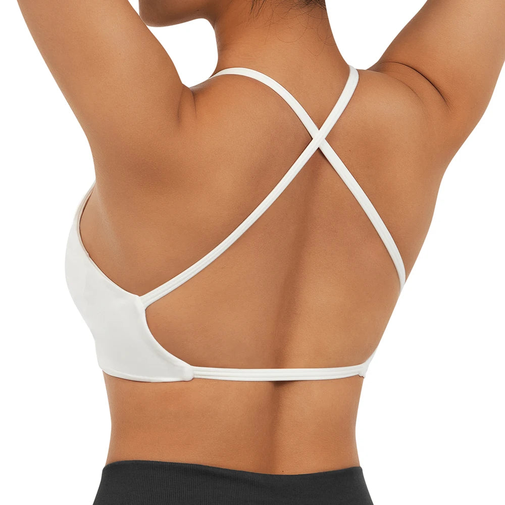Top bra blanco deportivo mujer