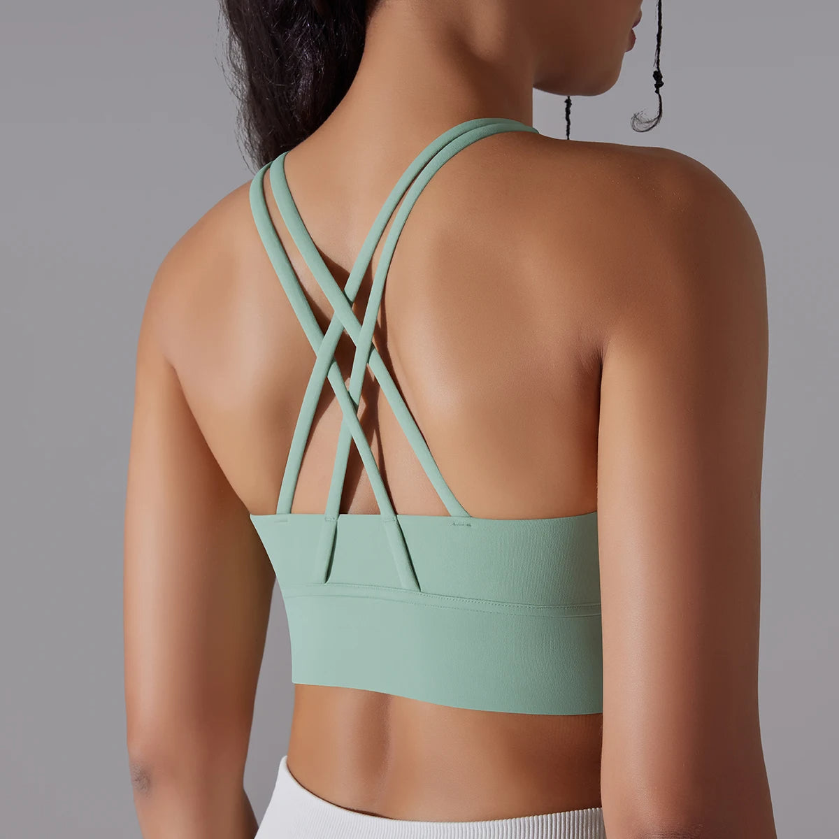 Crop top deportivo mujer Amarillo