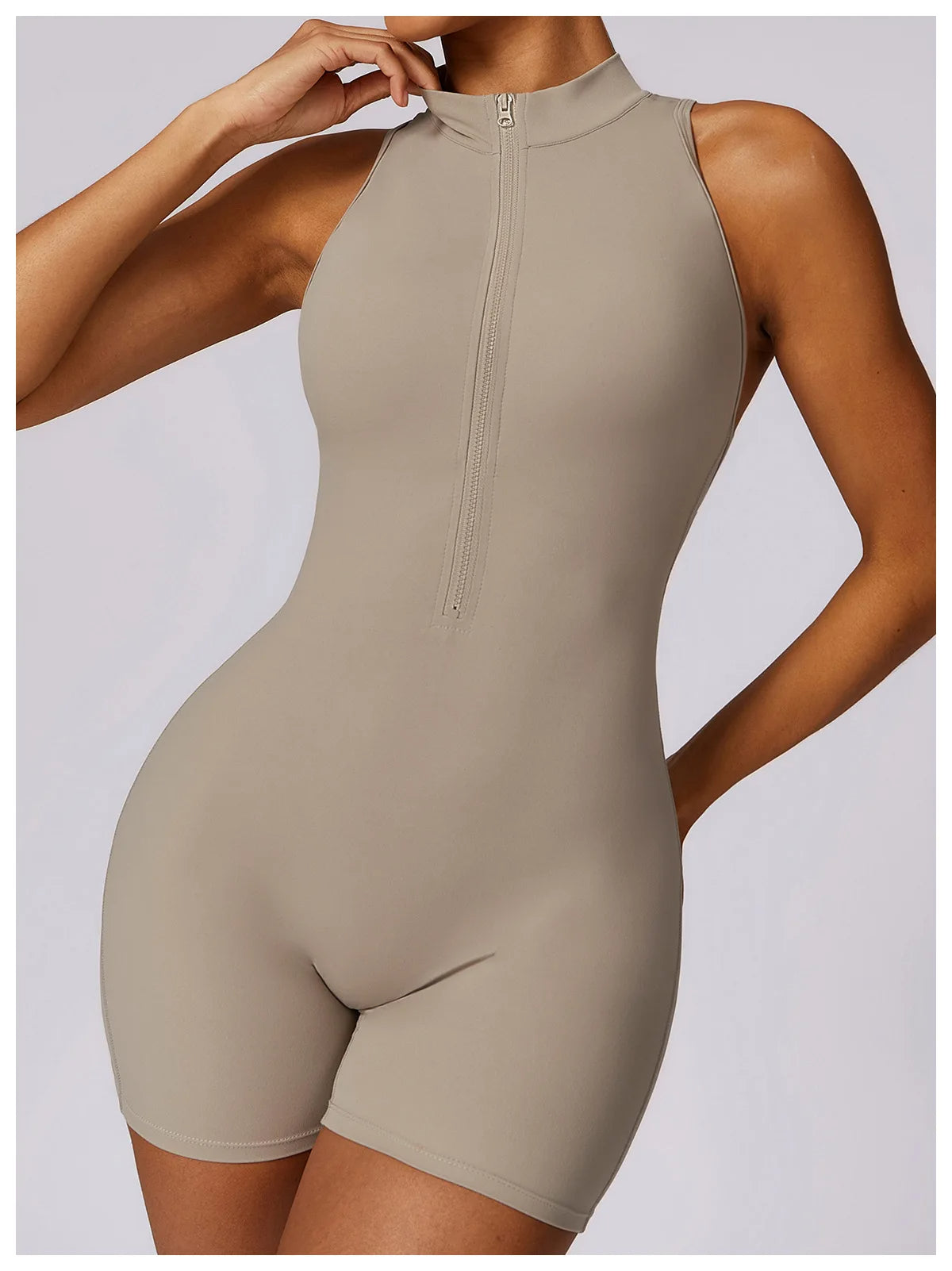 Pink Workout Short Jumpsuit Set