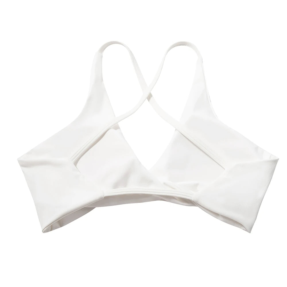 Top bra blanco deportivo mujer