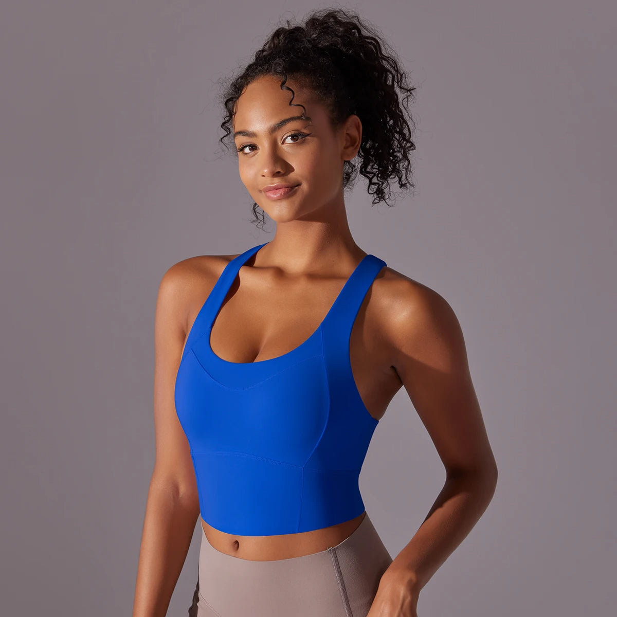 Crop top deportivo mujer Rosa