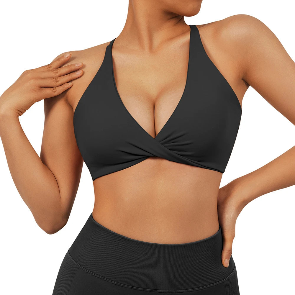 Top bra blanco deportivo mujer