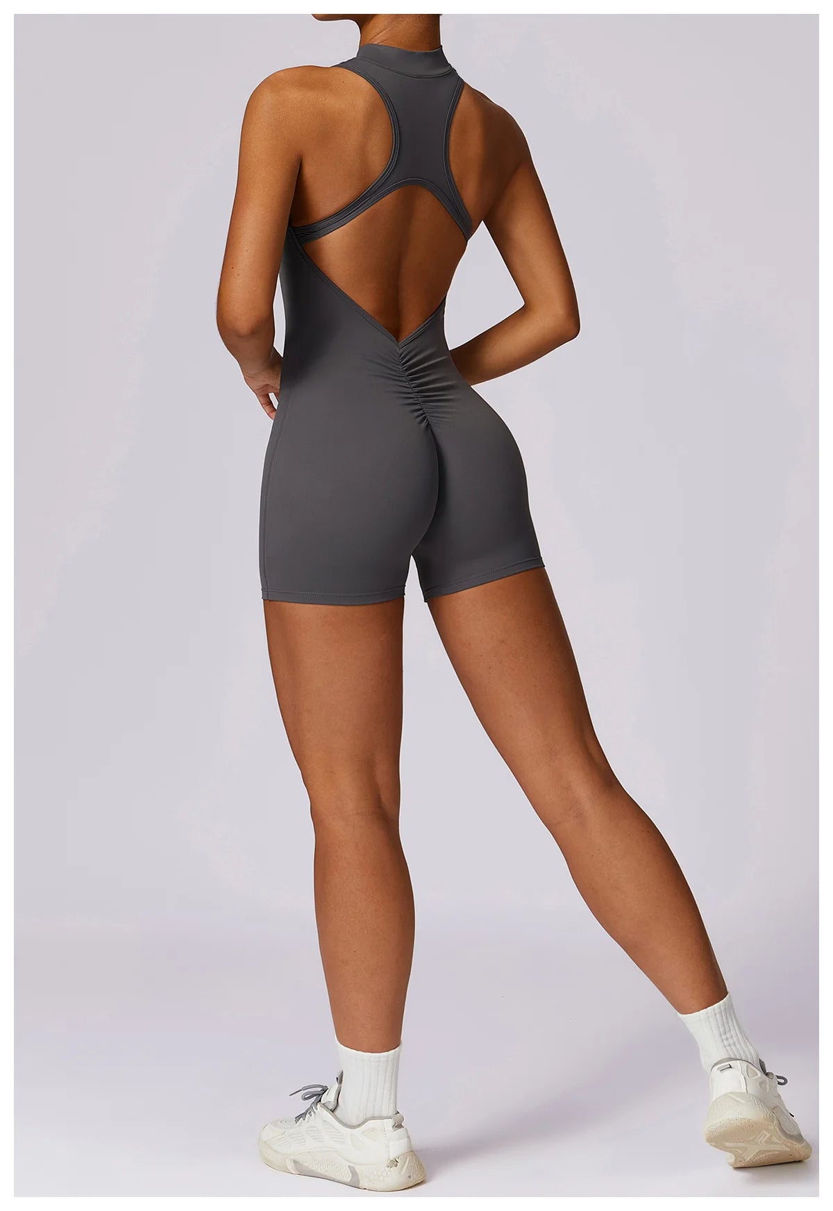 Pink Workout Short Jumpsuit Set