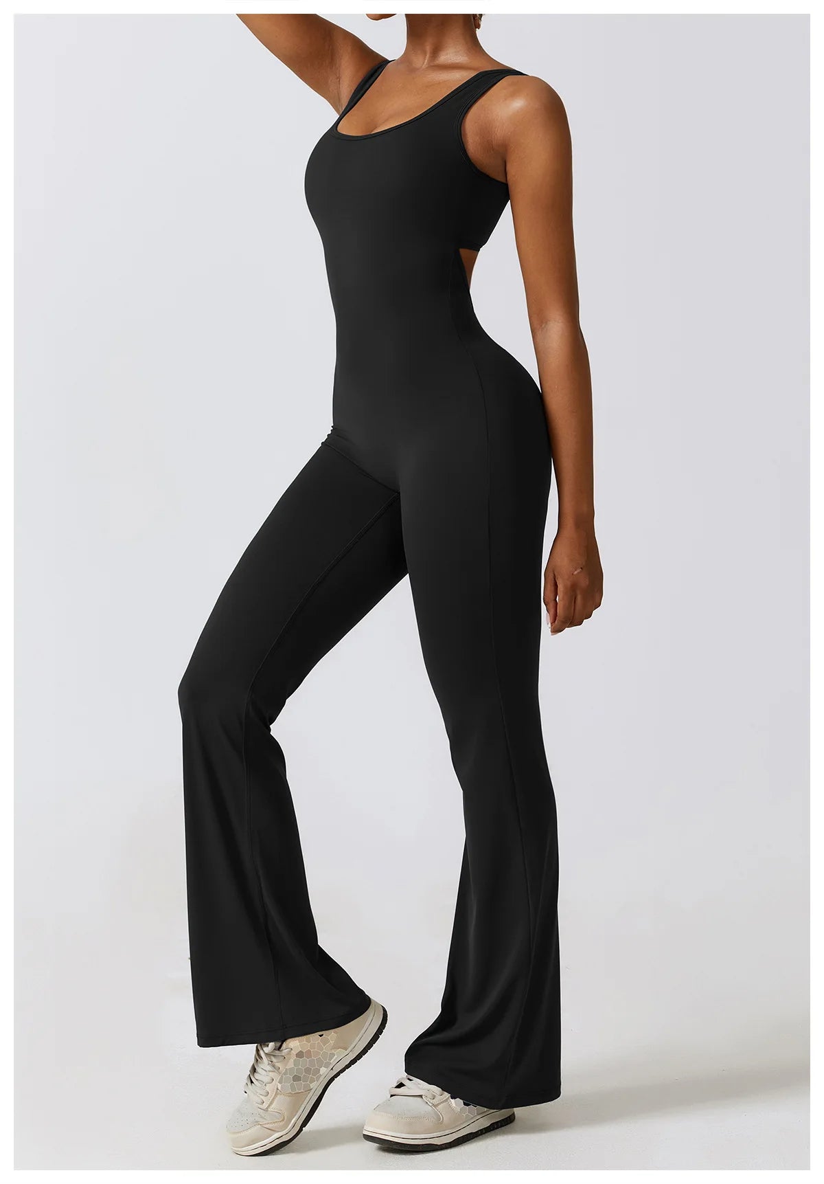 Black women's gym set