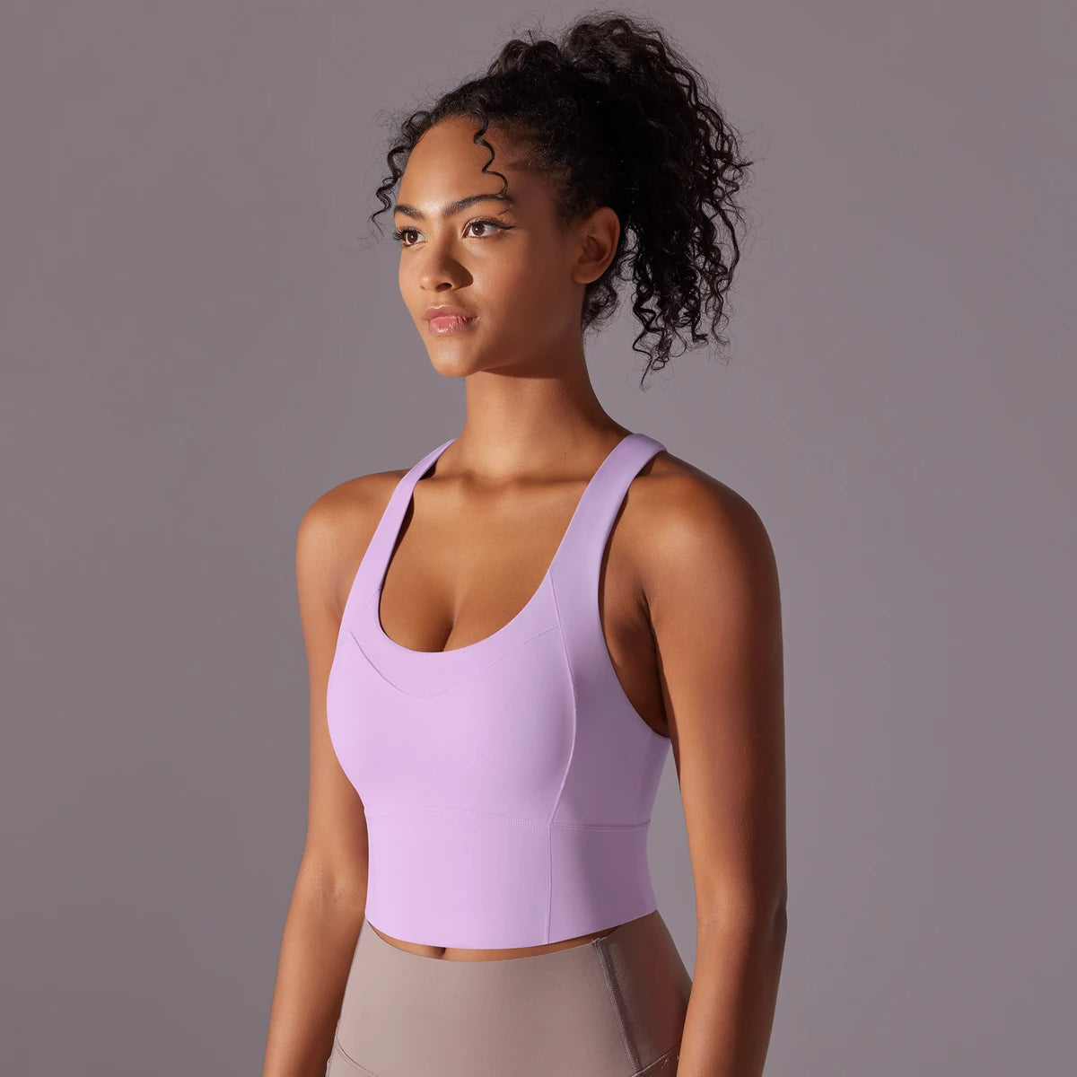 Crop top deportivo mujer Rosa