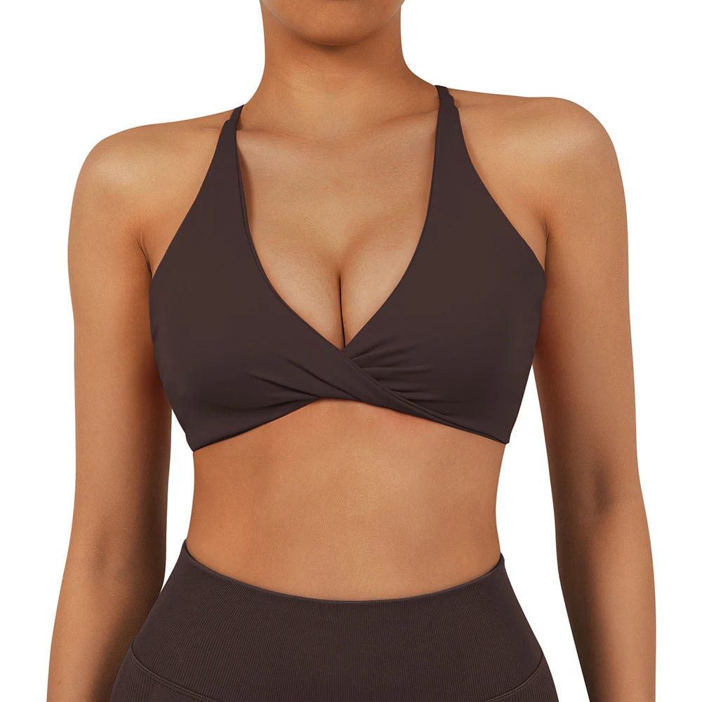 Top bra blanco deportivo mujer