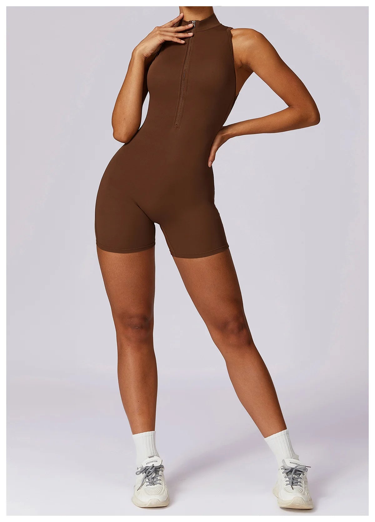 Pink Workout Short Jumpsuit Set