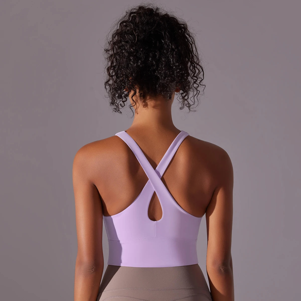 Crop top deportivo mujer Negro