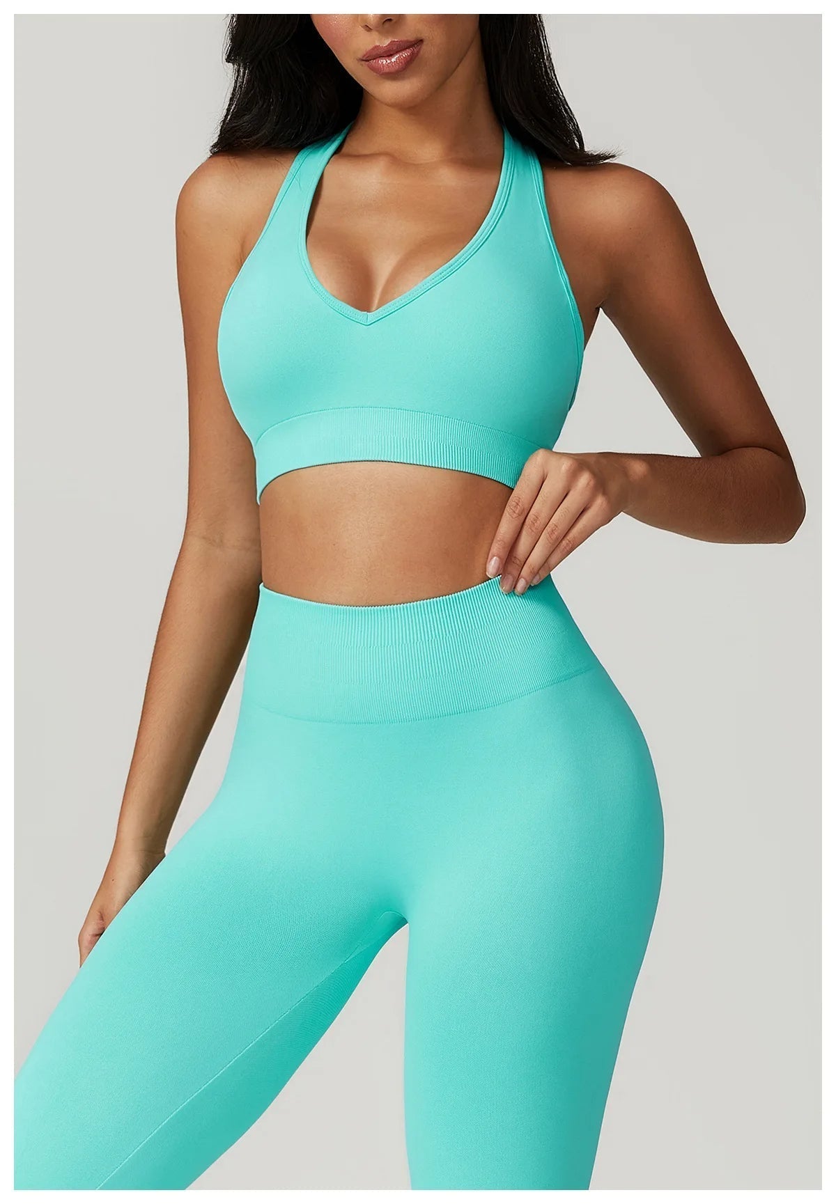 conjunto deportivo mujer Legging y Top sin costura