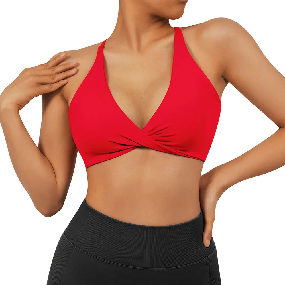 Top bra blanco deportivo mujer