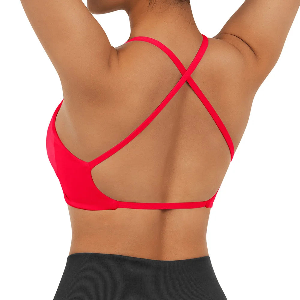 Top bra blanco deportivo mujer