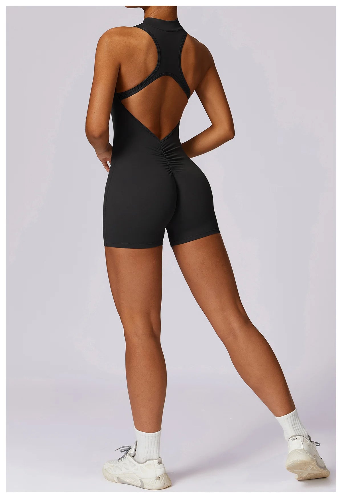 Pink Workout Short Jumpsuit Set