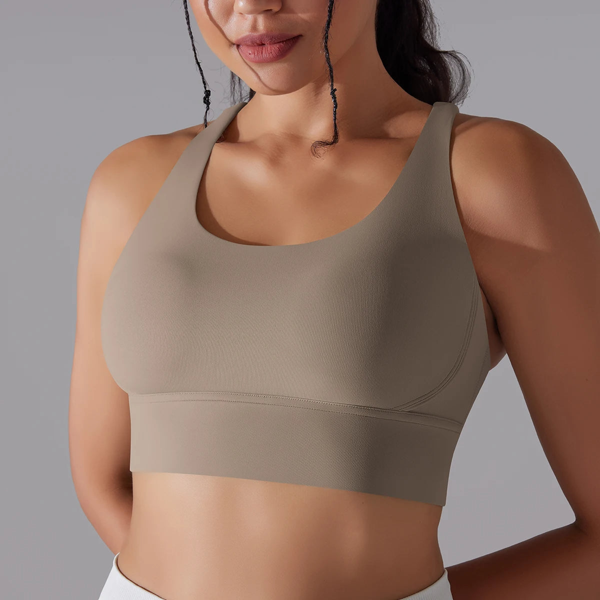 Crop top deportivo mujer Amarillo