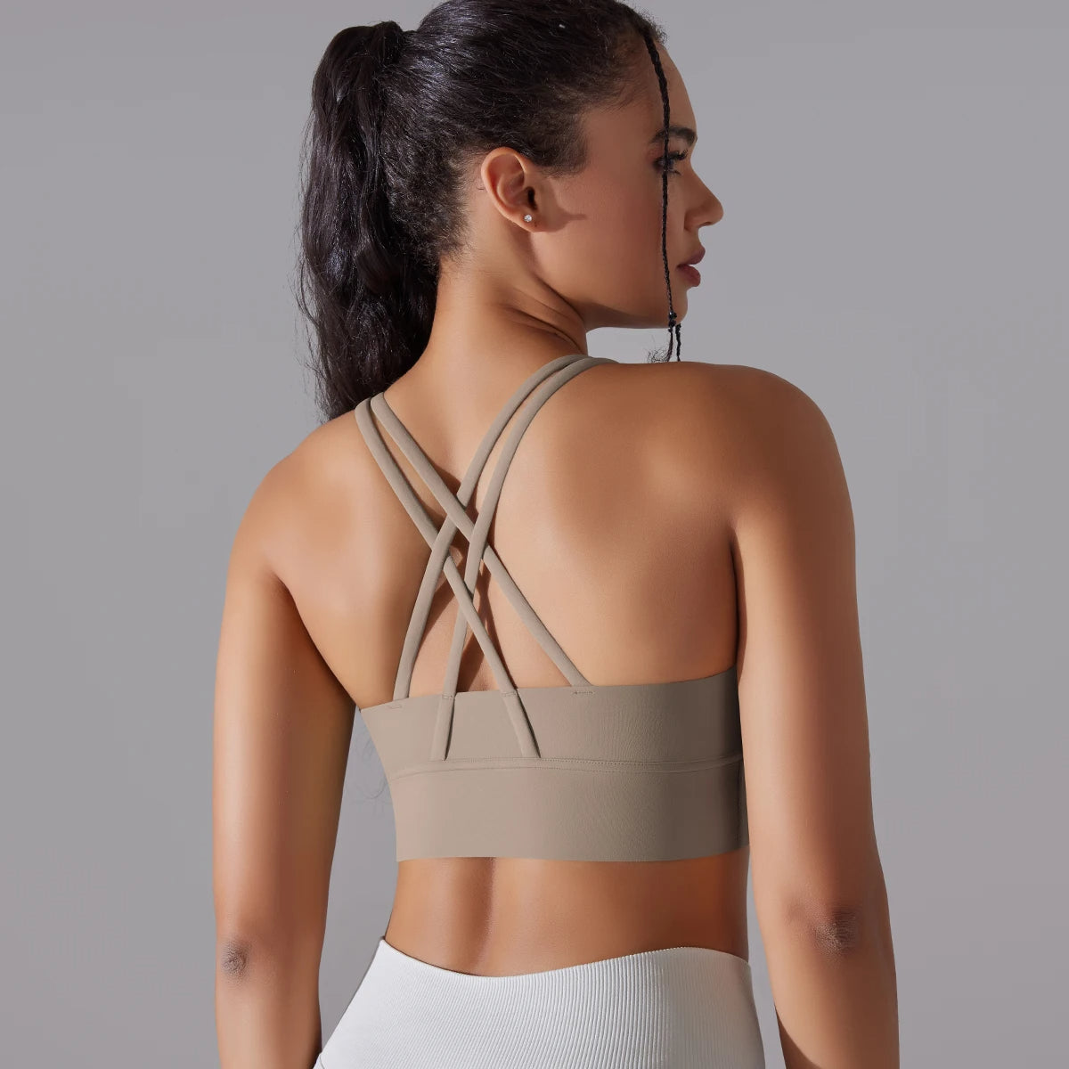 Crop top deportivo mujer Amarillo