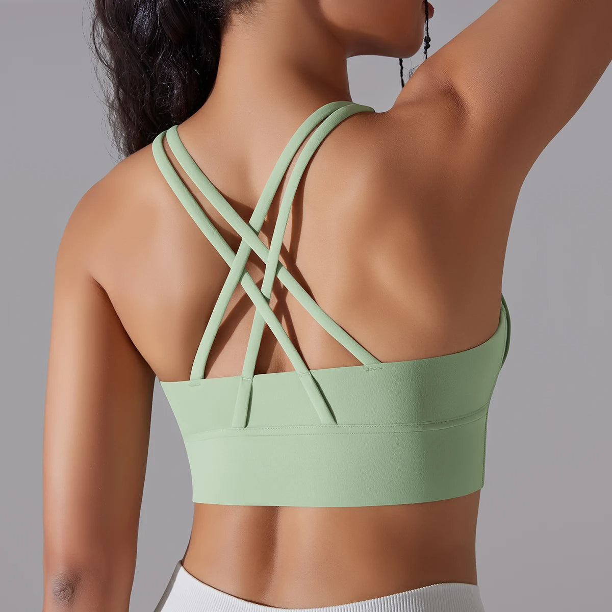 Crop top deportivo mujer Amarillo