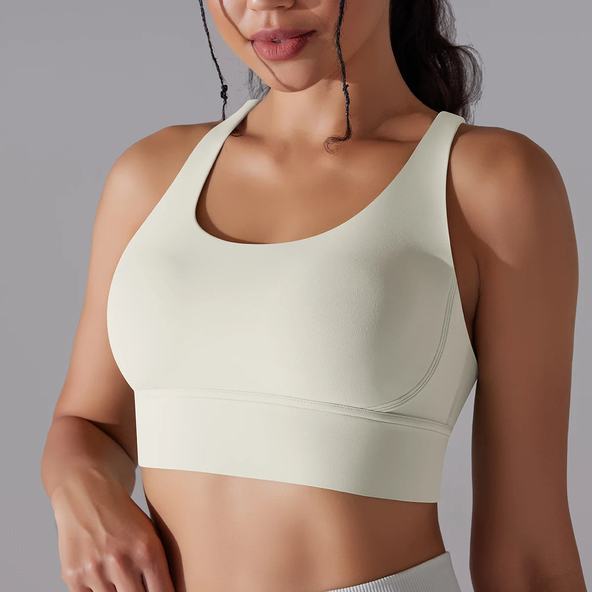 Crop top deportivo mujer Amarillo