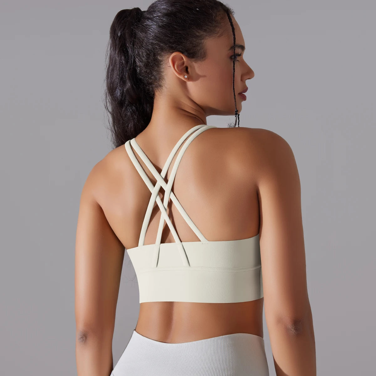 Crop top deportivo mujer Amarillo