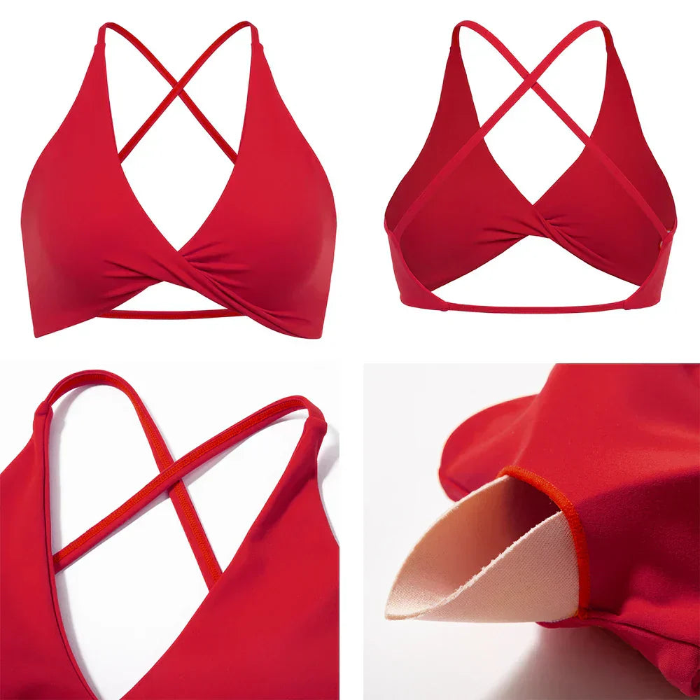 Top bra blanco deportivo mujer