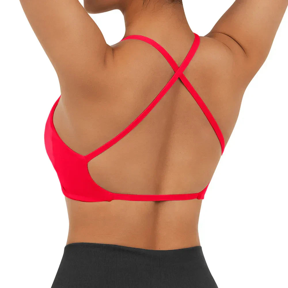 Top bra blanco deportivo mujer