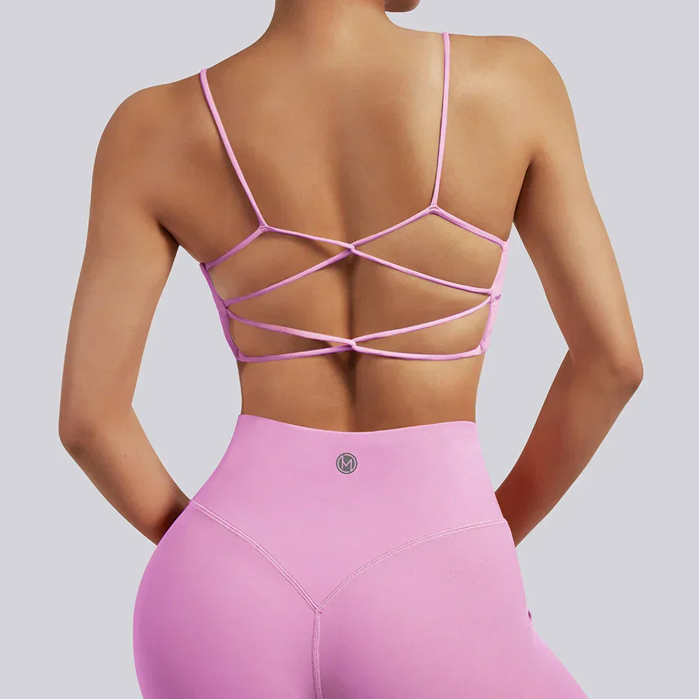Crop top deportivo mujer Rosa