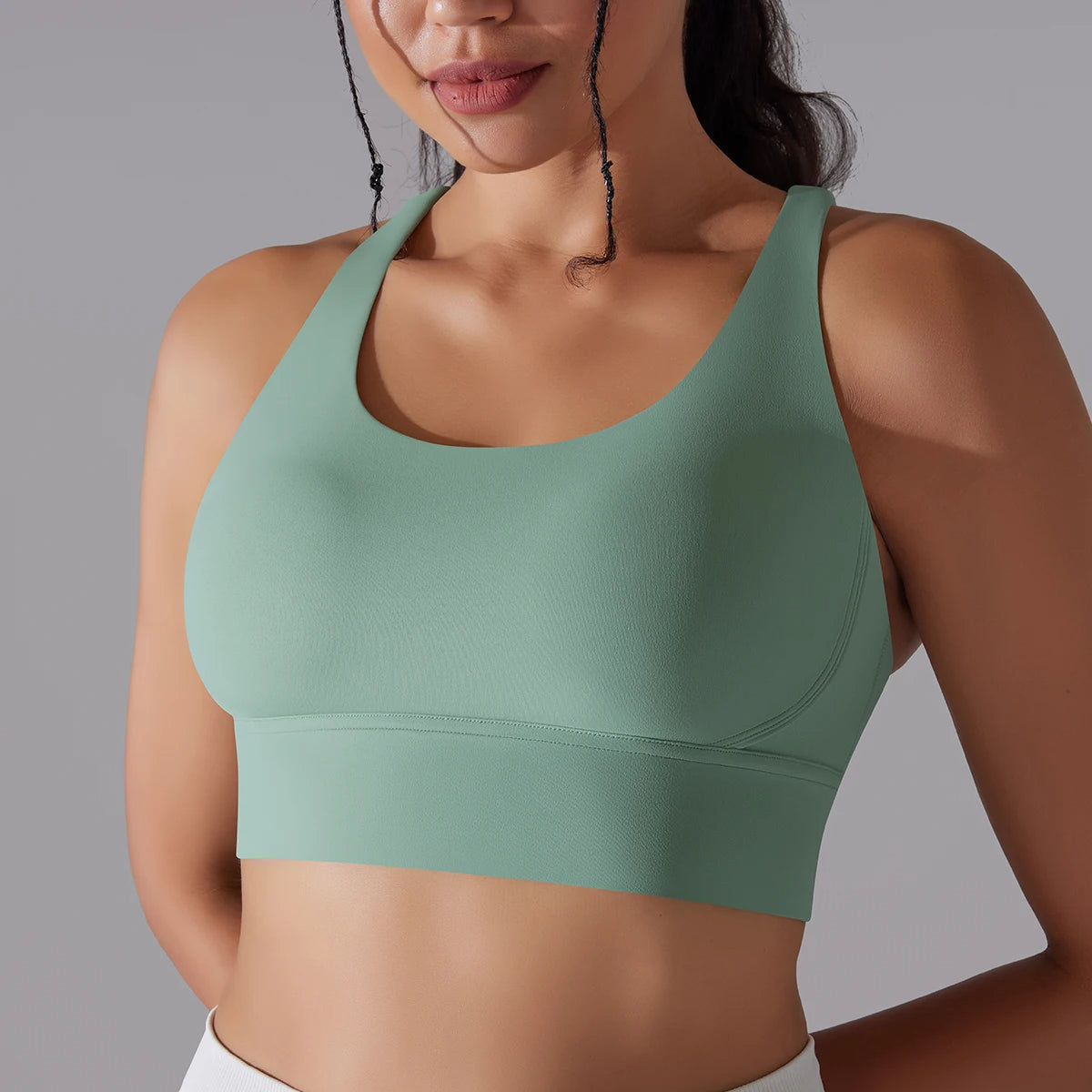 Crop top deportivo mujer Morado