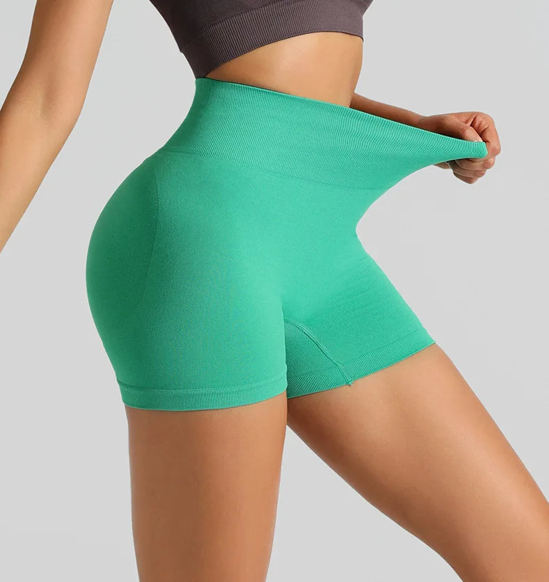 gym short deportivo mujer sin costuras naranja