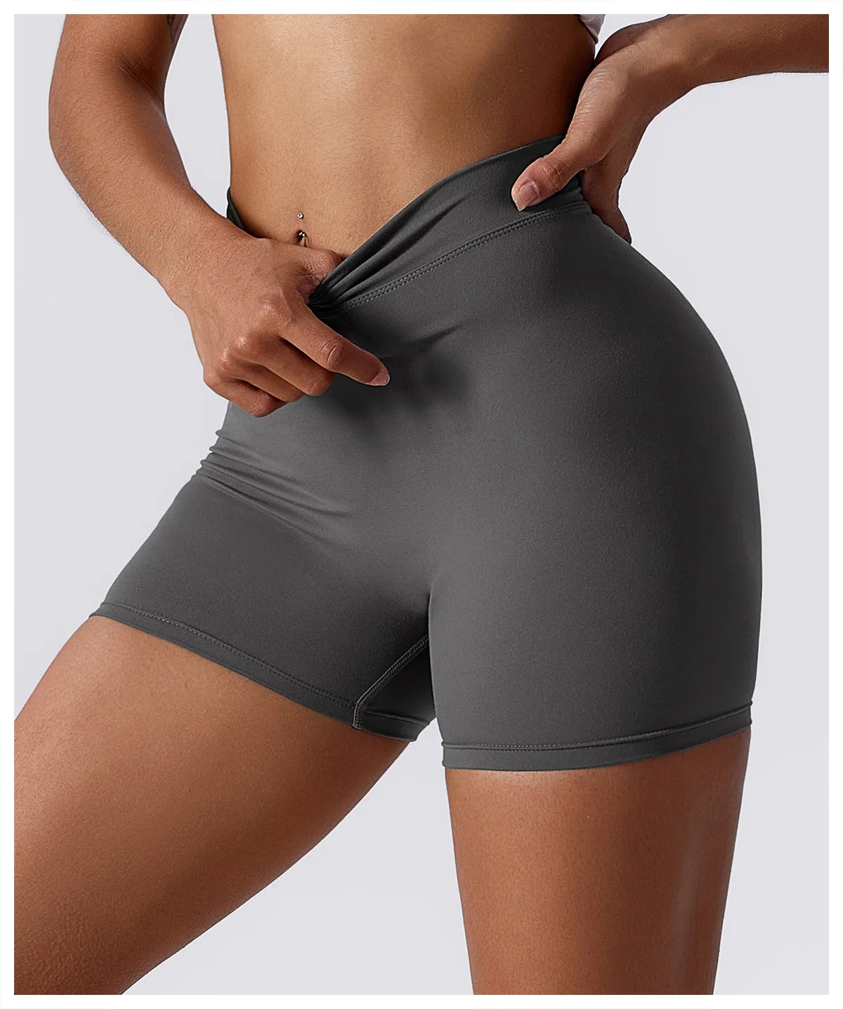 pantalones cortos deportivos mujer Gris