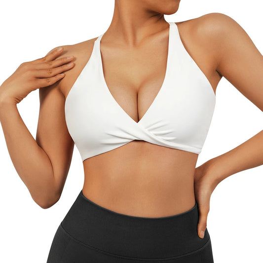 Top bra blanco deportivo mujer