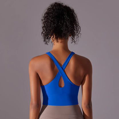 Crop top deportivo mujer Negro
