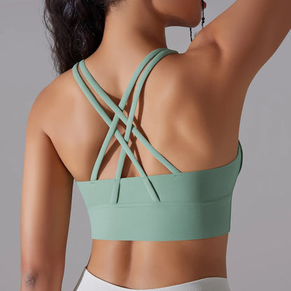 Crop top deportivo mujer Gris