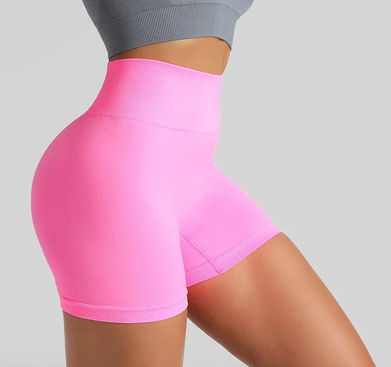 gym short deportivo mujer sin costuras naranja