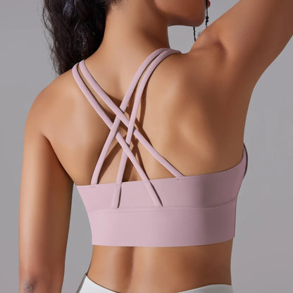 Crop top deportivo mujer Morado