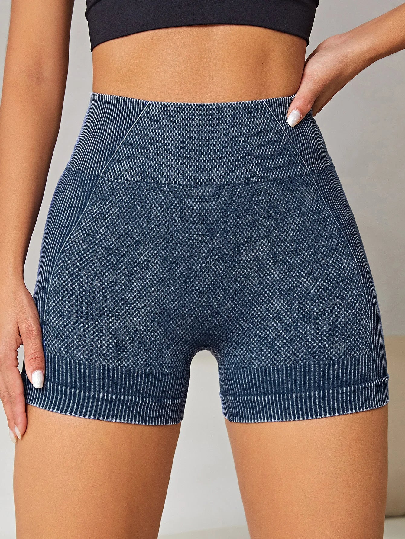 short para mujer deportivo azul marino