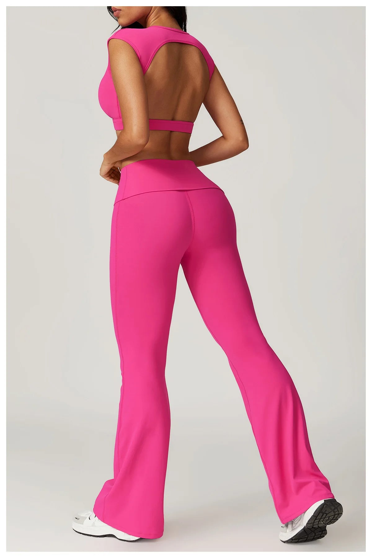 Conjunto deportivo mujer leggings y bra Rosa