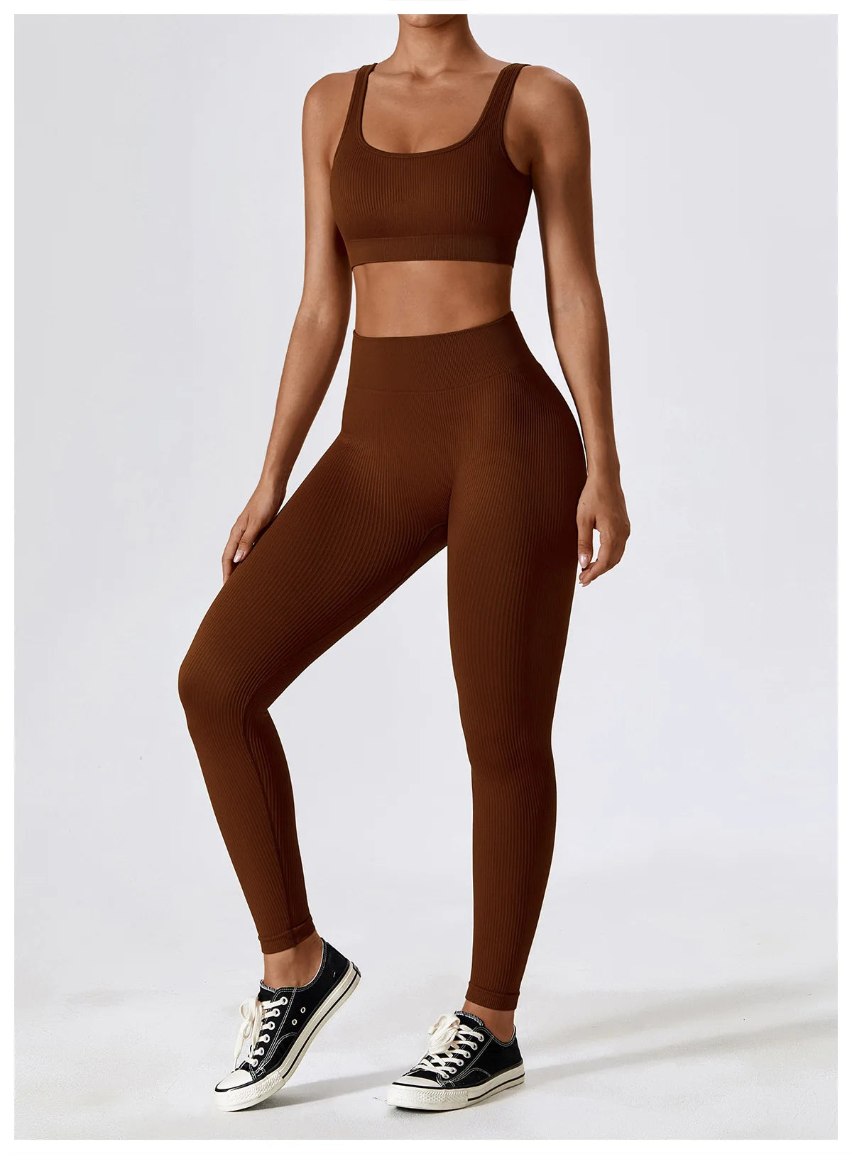 Leggings para hacer ejercicio mujer Marrón