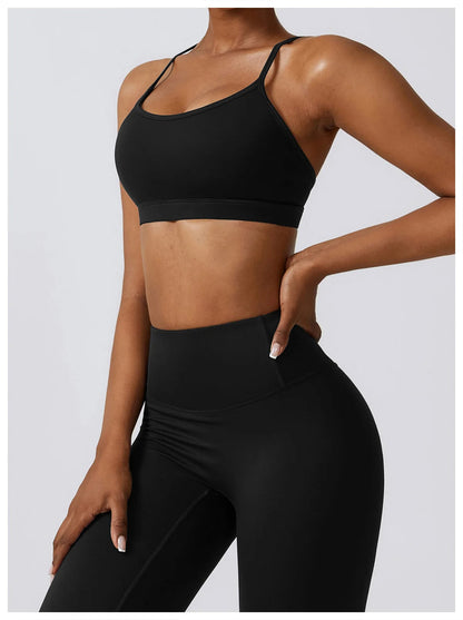 Top brasier deportivo mujer Negro