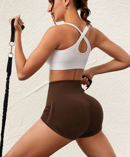 short marrón deportivo mujer