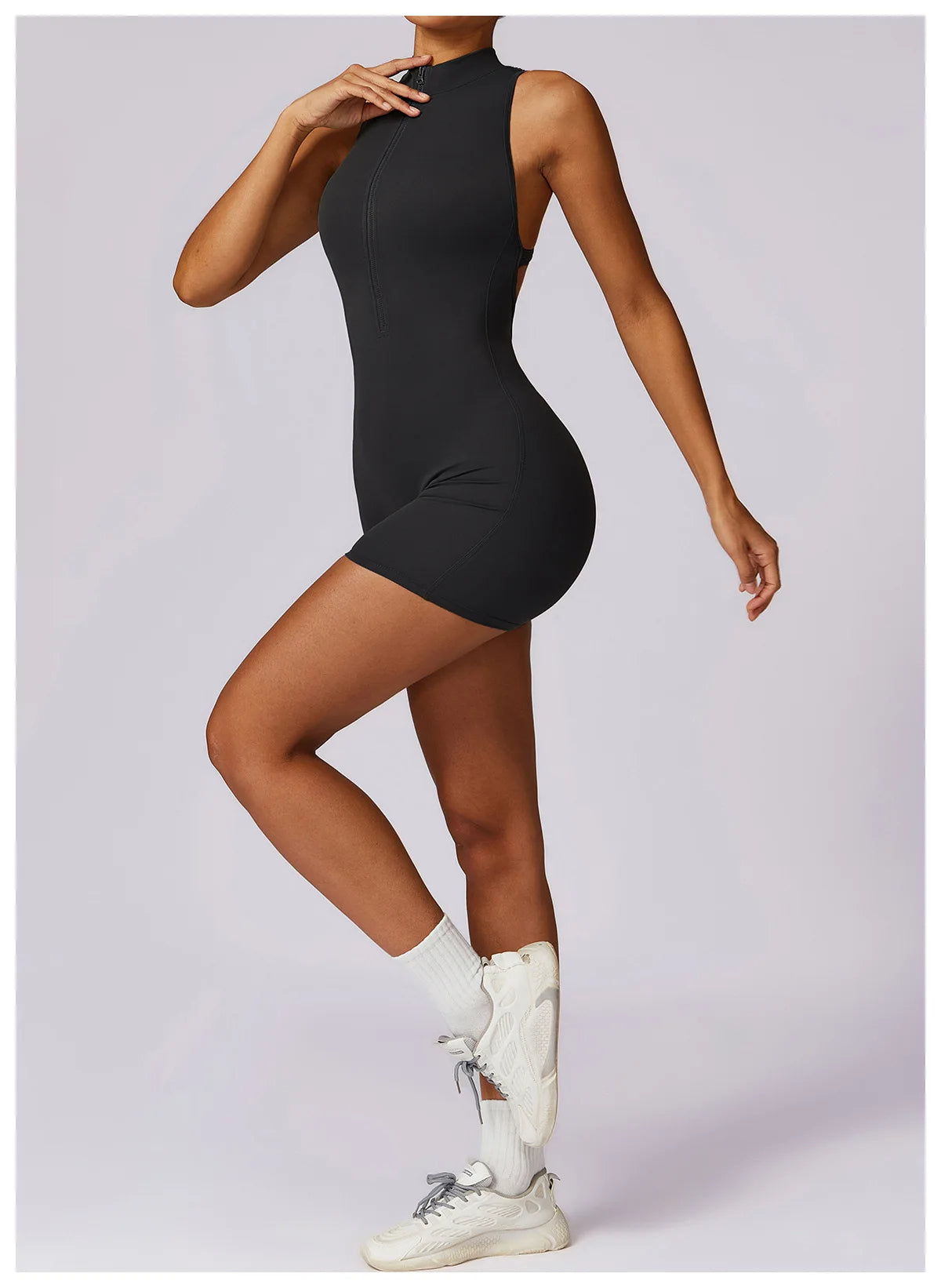 Pink Workout Short Jumpsuit Set