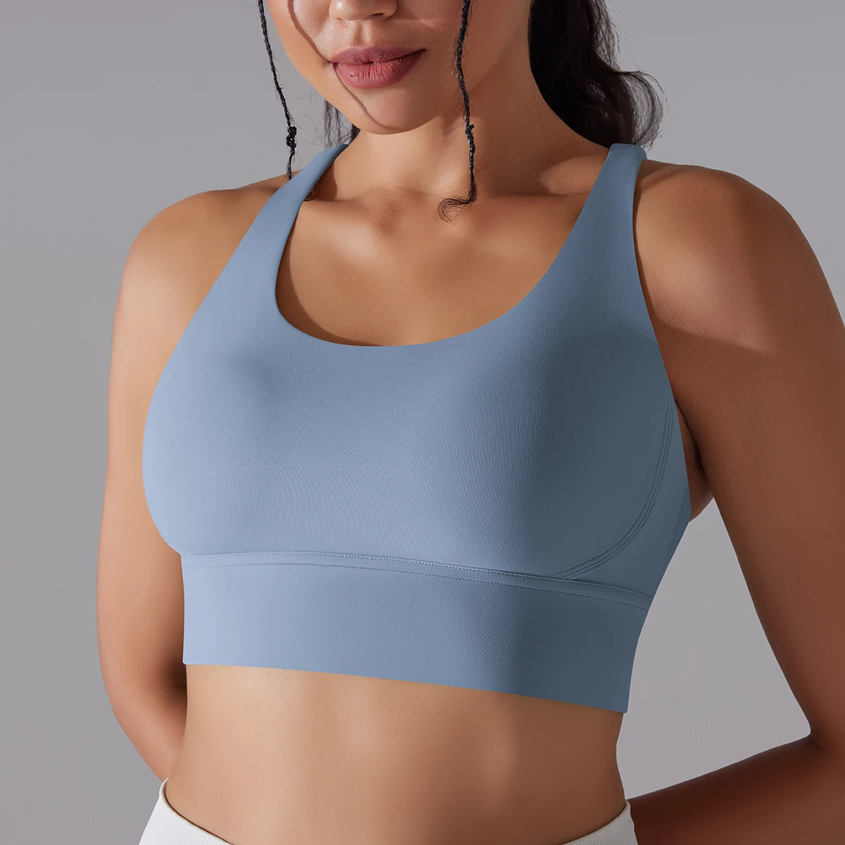 Crop top deportivo mujer Negro