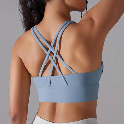 Crop top deportivo mujer Gris