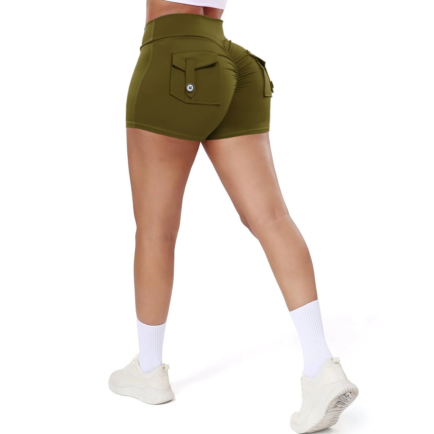 pantalones cortos deportivos mujer verde