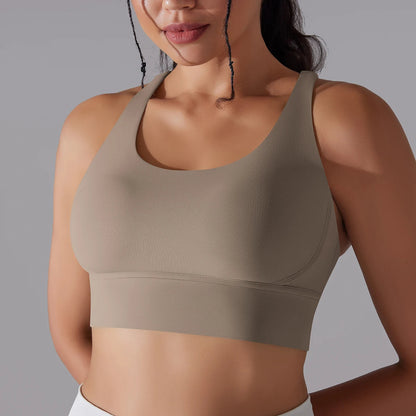 Crop top deportivo mujer Amarillo