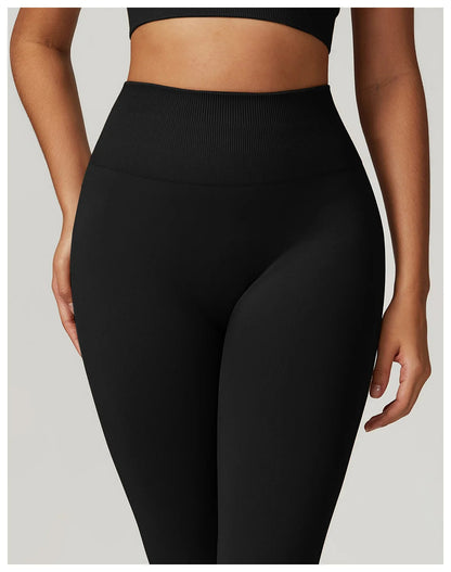 conjunto deportivo mujer Legging y Top sin costura marrón