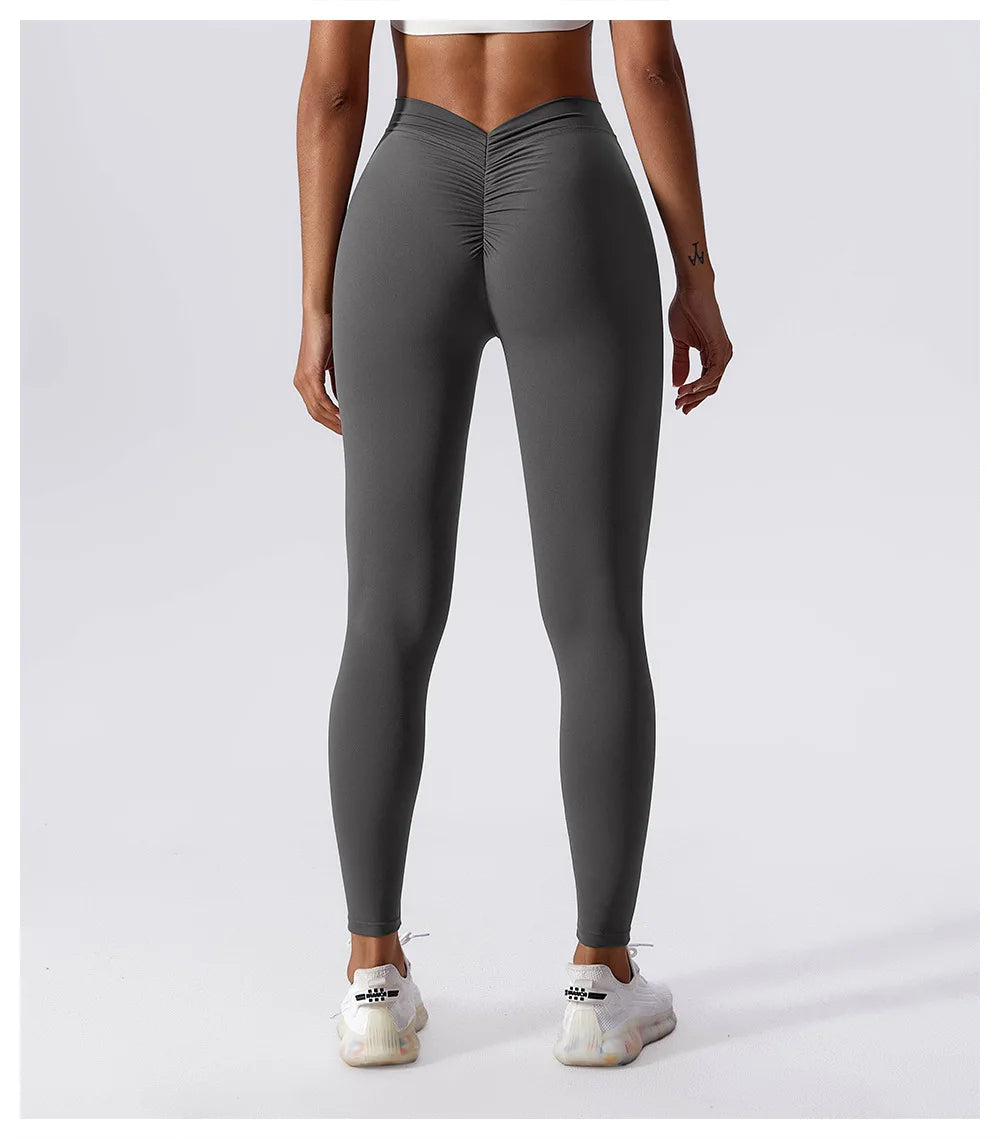 Leggings fitness mujer Gris