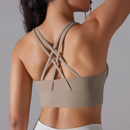 Crop top deportivo mujer Gris