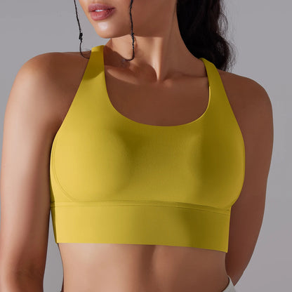 Crop top deportivo mujer Amarillo