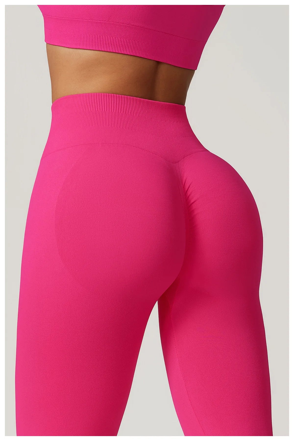 conjunto deportivo mujer Legging y Top sin costura Rosa