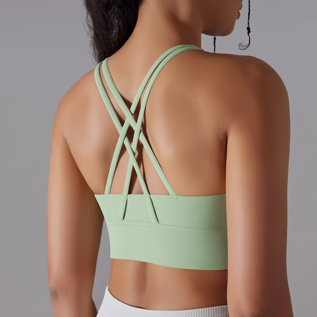 Crop top deportivo mujer Verde