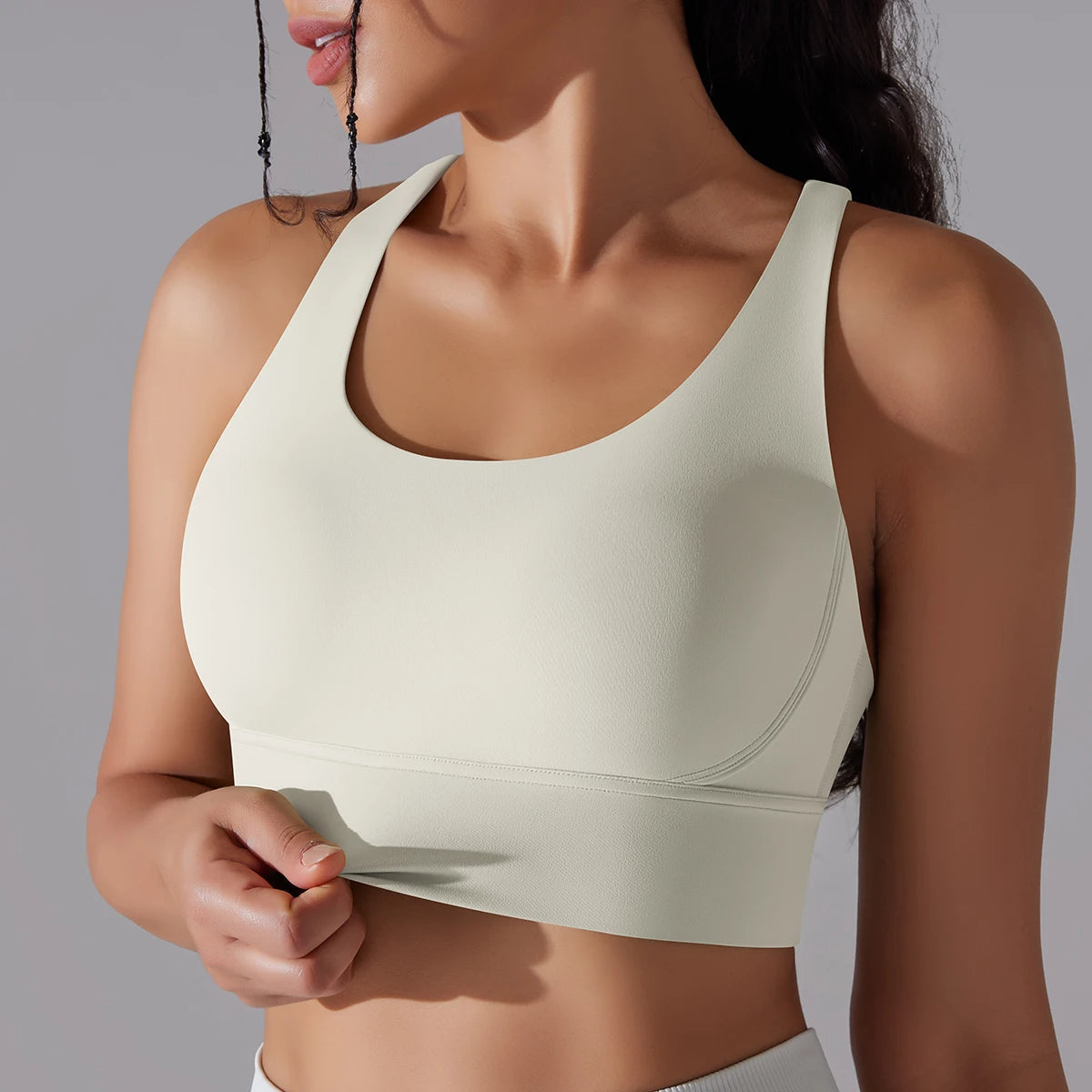 Crop top deportivo mujer Blanco