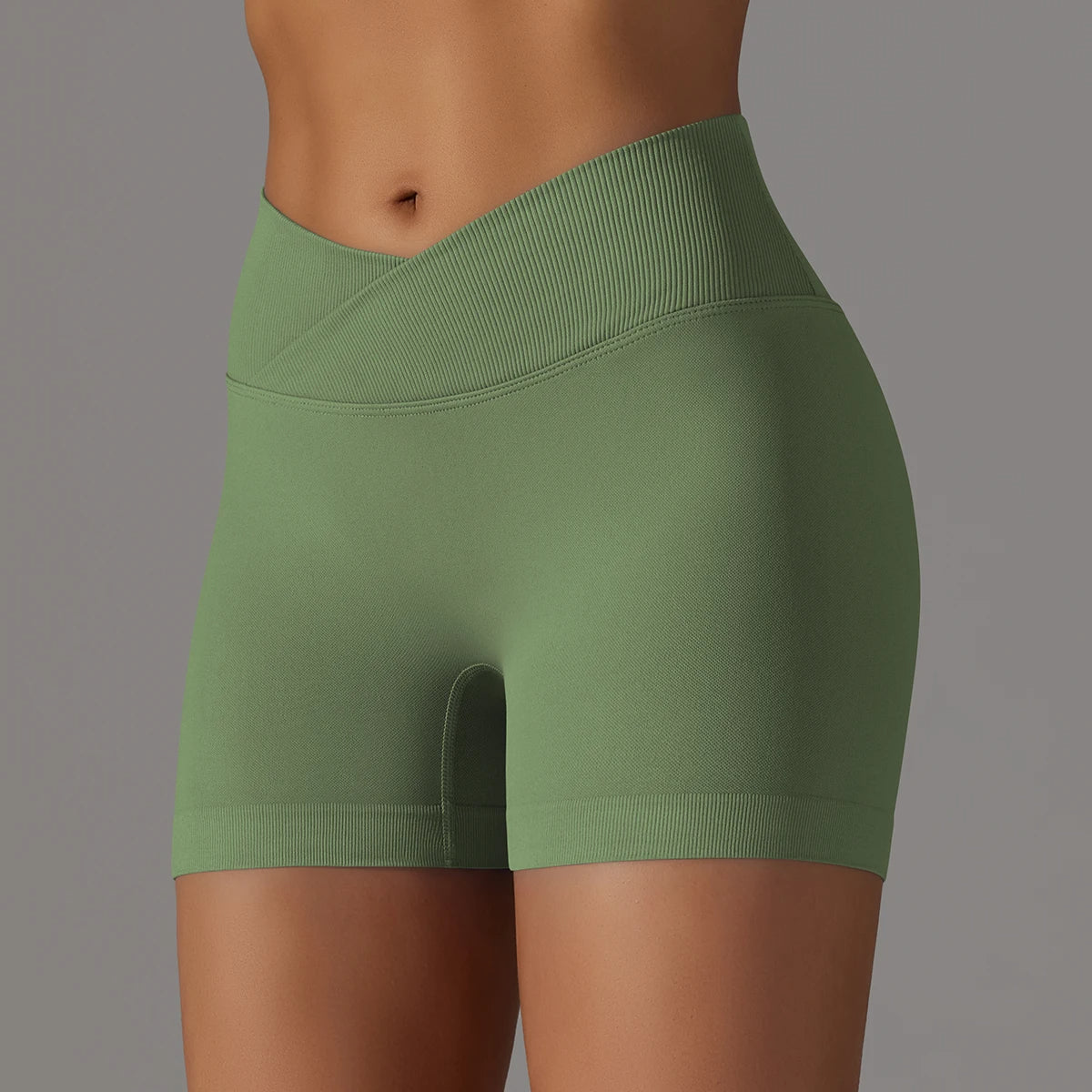 short de licra para mujer verde